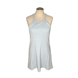 Moda International Light Blue Racerback Tank Dress Stretch Cotton Casual S